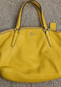 Coach Yellow Leather Crossbody Bag